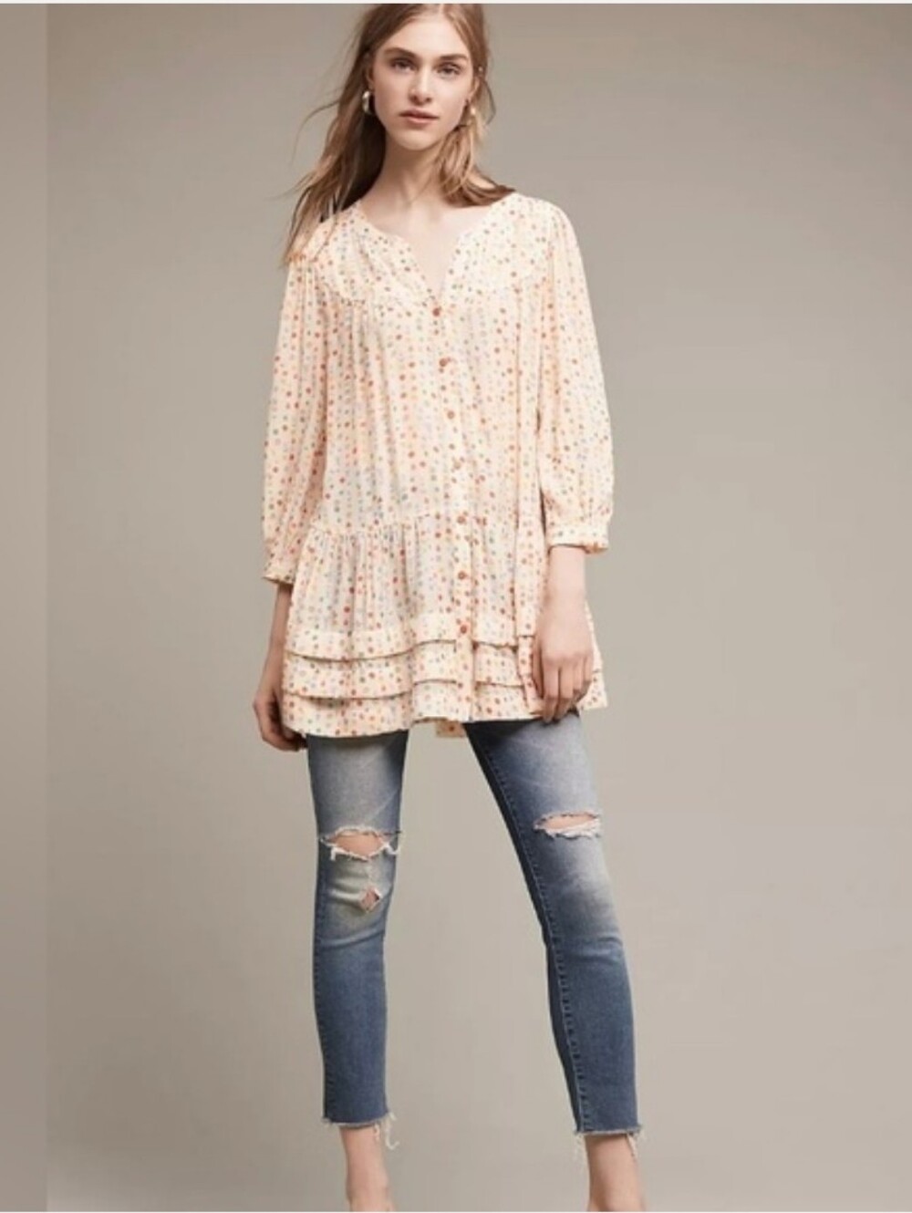 Anthropologie Maeve Paccia Buttondown Tunic - Picture 2 of 6